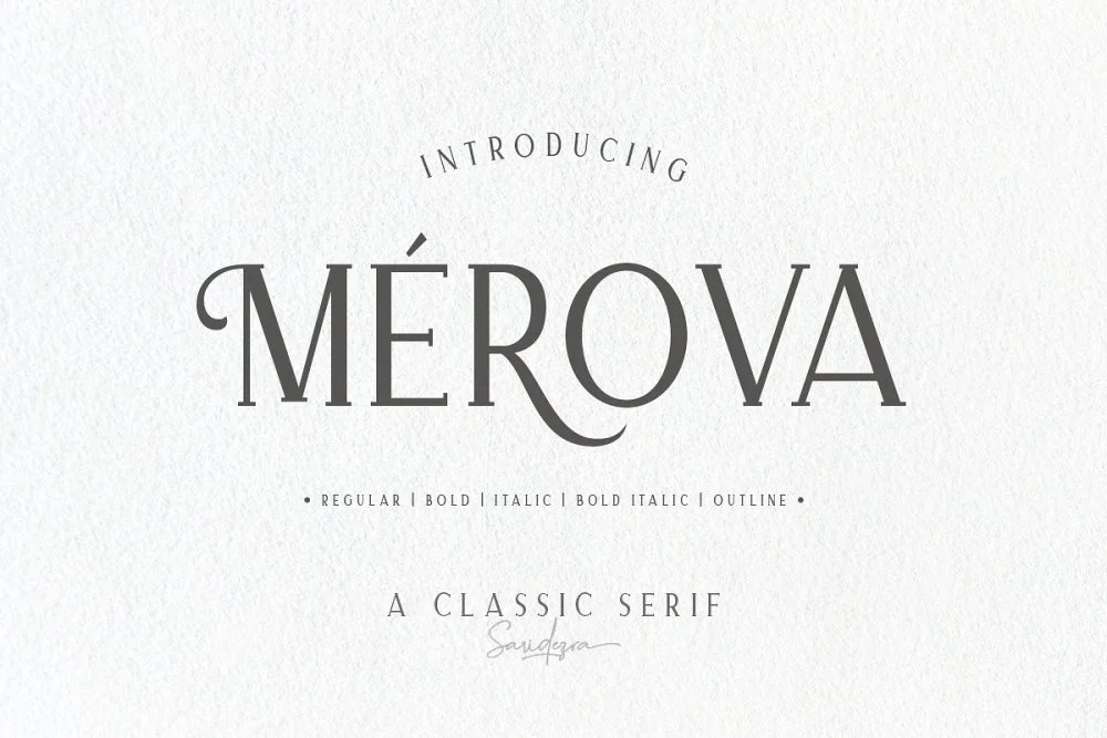Sixty Eight Ave - 100 Stylish Fonts - Merova