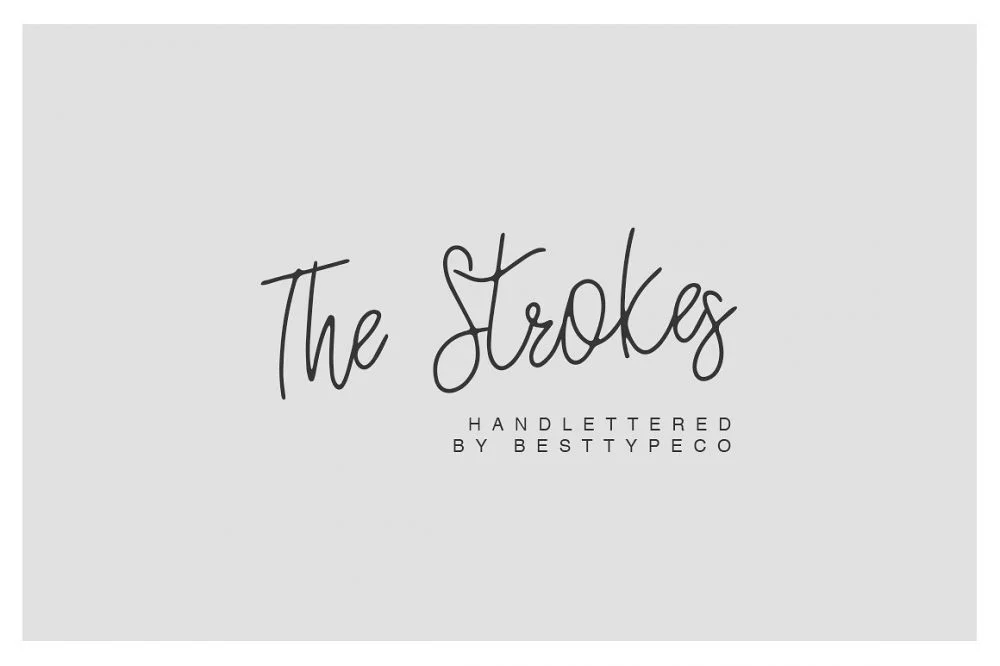 Sixty Eight Ave - 100 Stylish Fonts - The Strokes