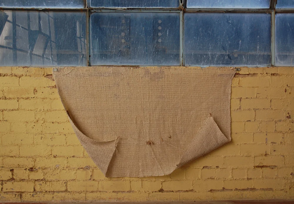 hanging, 2013 silk, wire, mini wooden pegs, polyester tartan lining