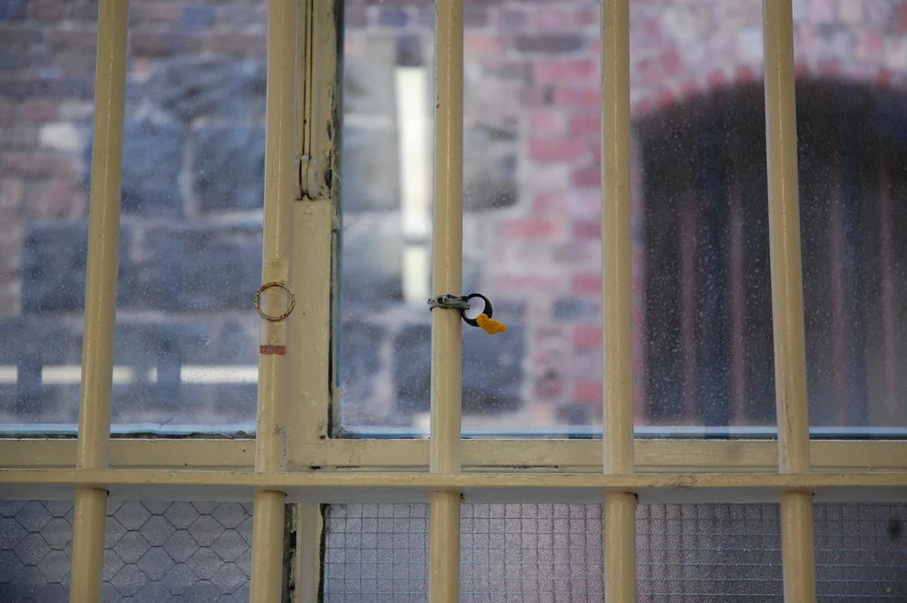 untitled, 2012 double sided scotch tape, keyring, paint, hair-tie, twistie-ring
