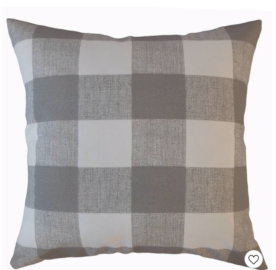 Gray Plaid Pillow