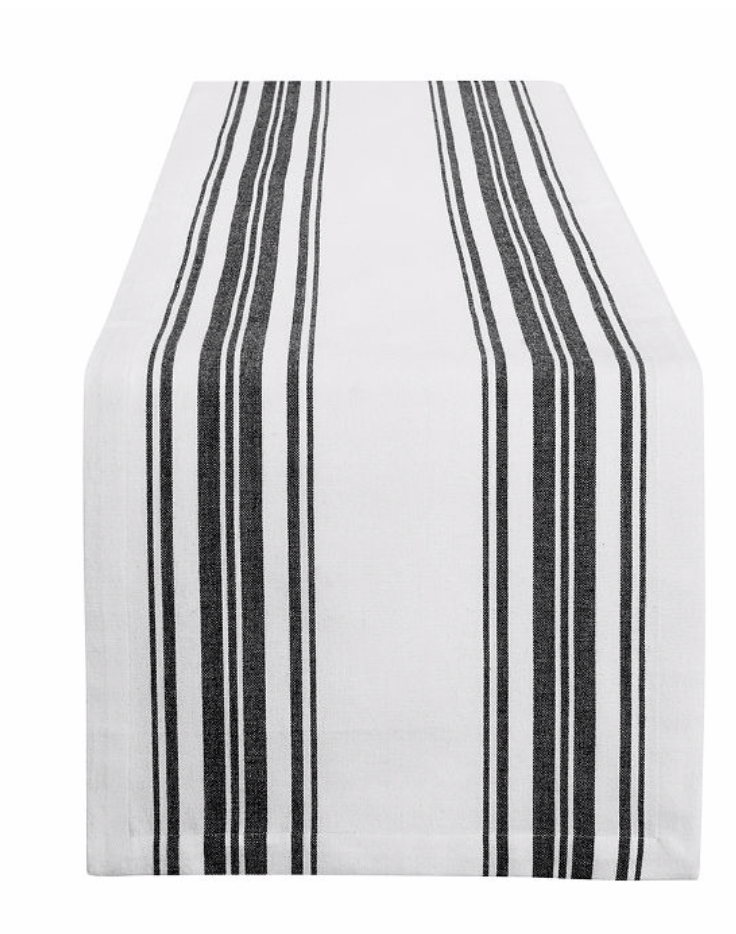 Black and White Table Runner