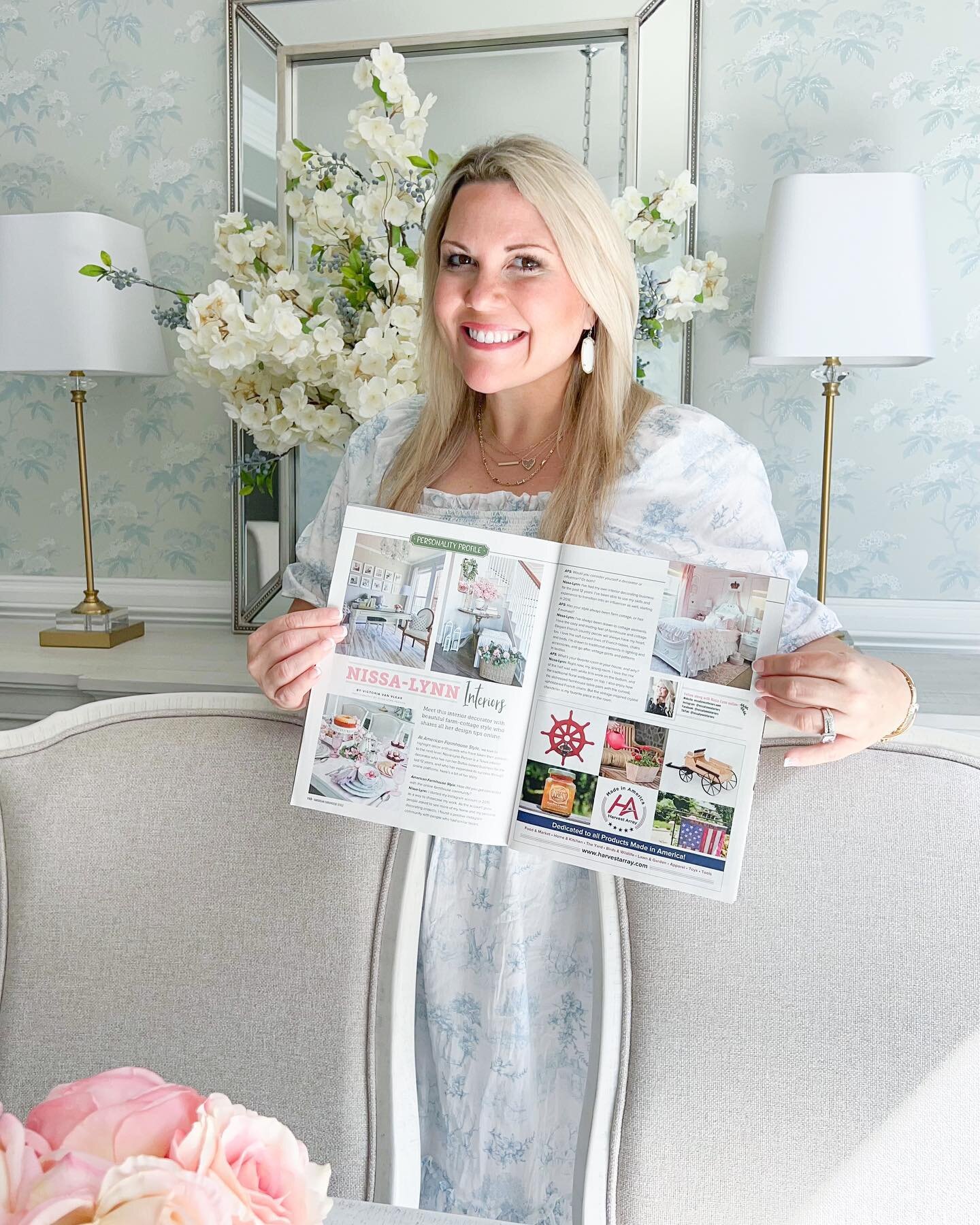 Couldn&rsquo;t let spring escape without sharing this fun article in the April/May issue of American Farmhouse Style Magazine! I&rsquo;m so grateful to be a part of this wonderful publication as their Personality Profile. Thank you so much @americanf