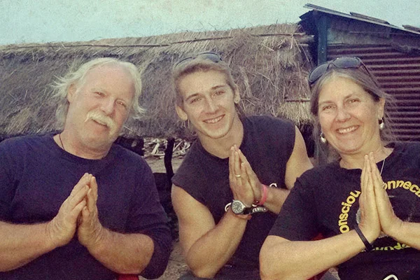 Husband and wife team, Denise and Ric with their son, Cameron (at center). All serve on the CCF Board of Directors .