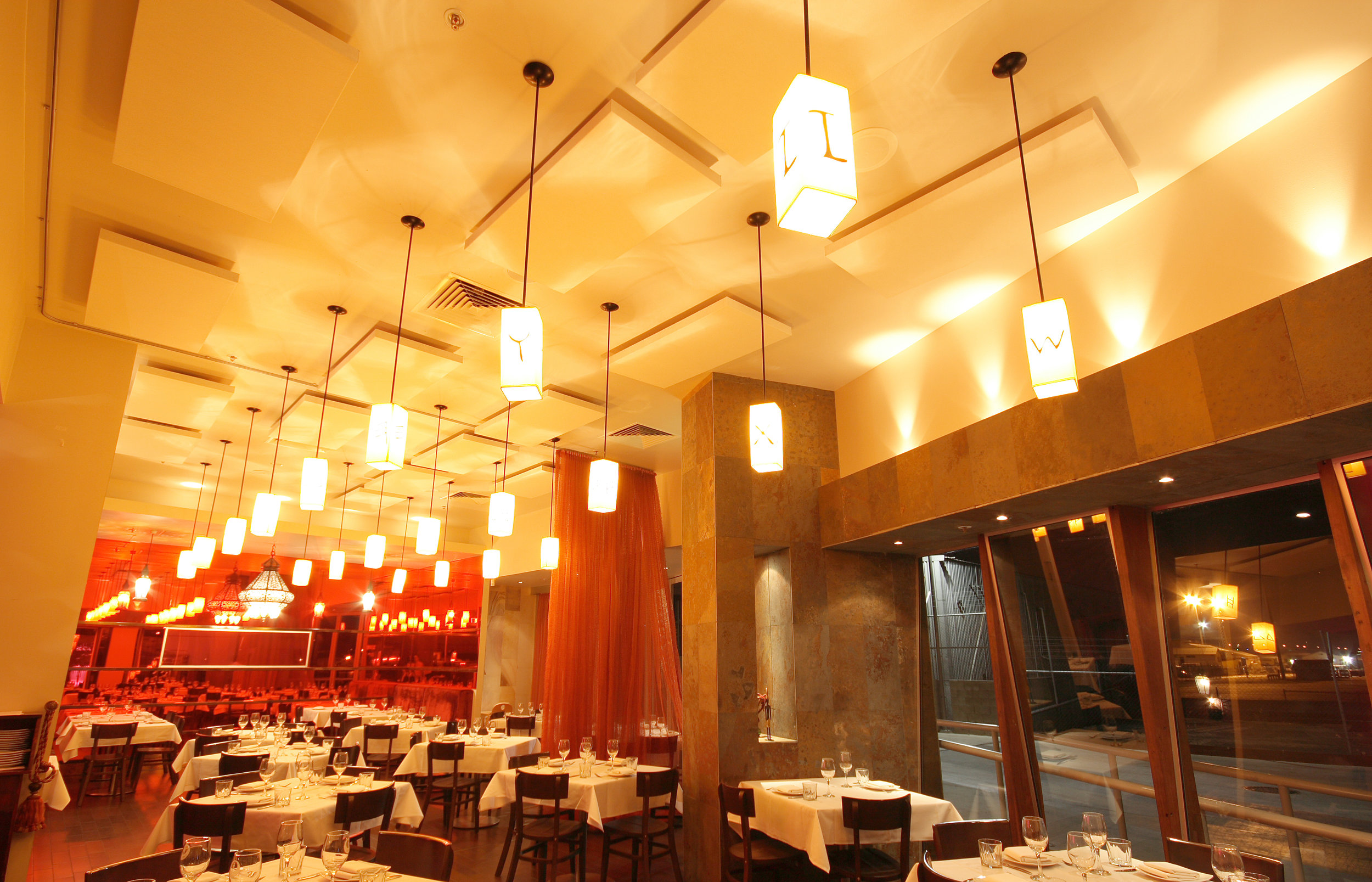 Acoustic panels in restaurant.JPG