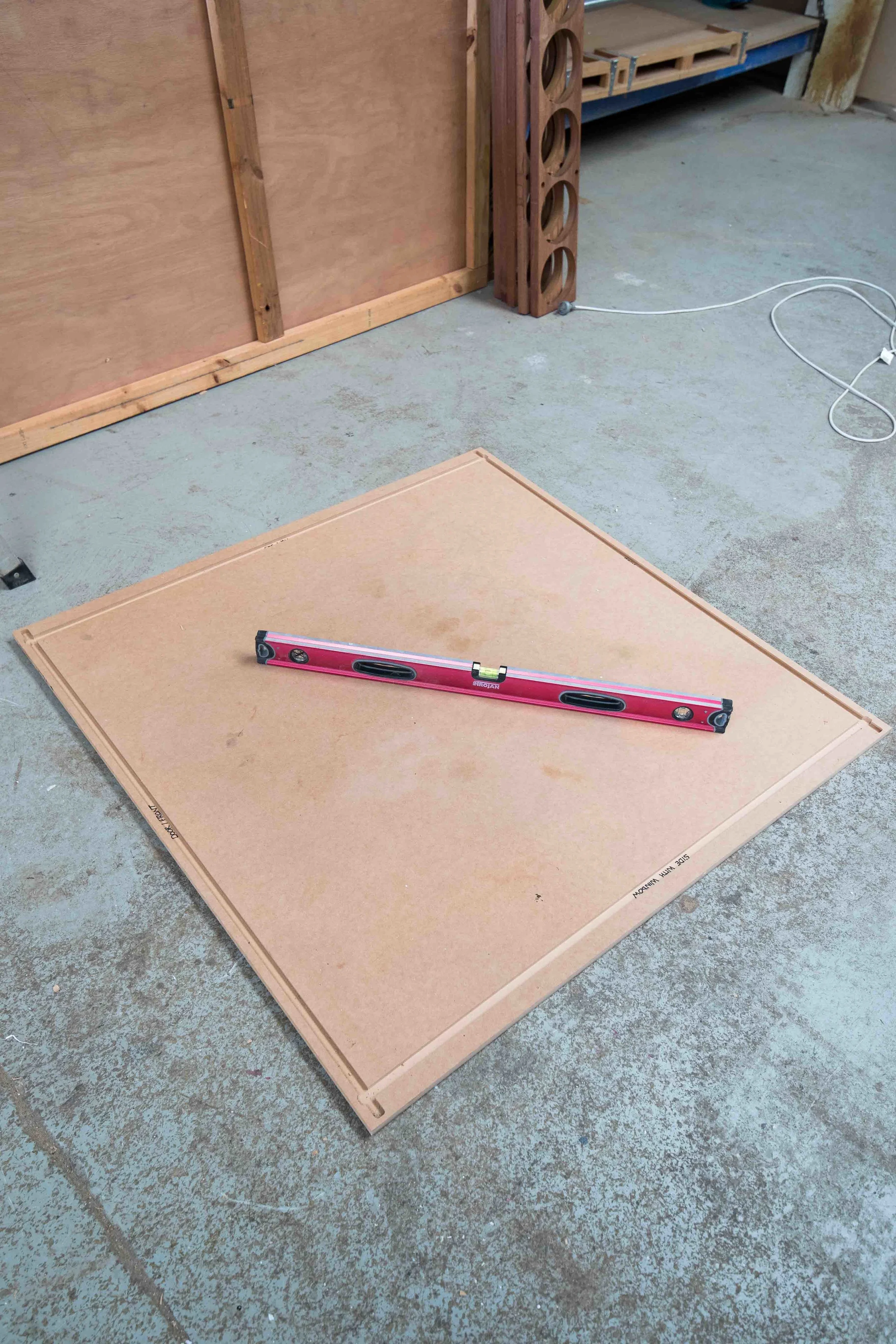 Step 1: Lay Bottom Piece on Relatively Level Ground