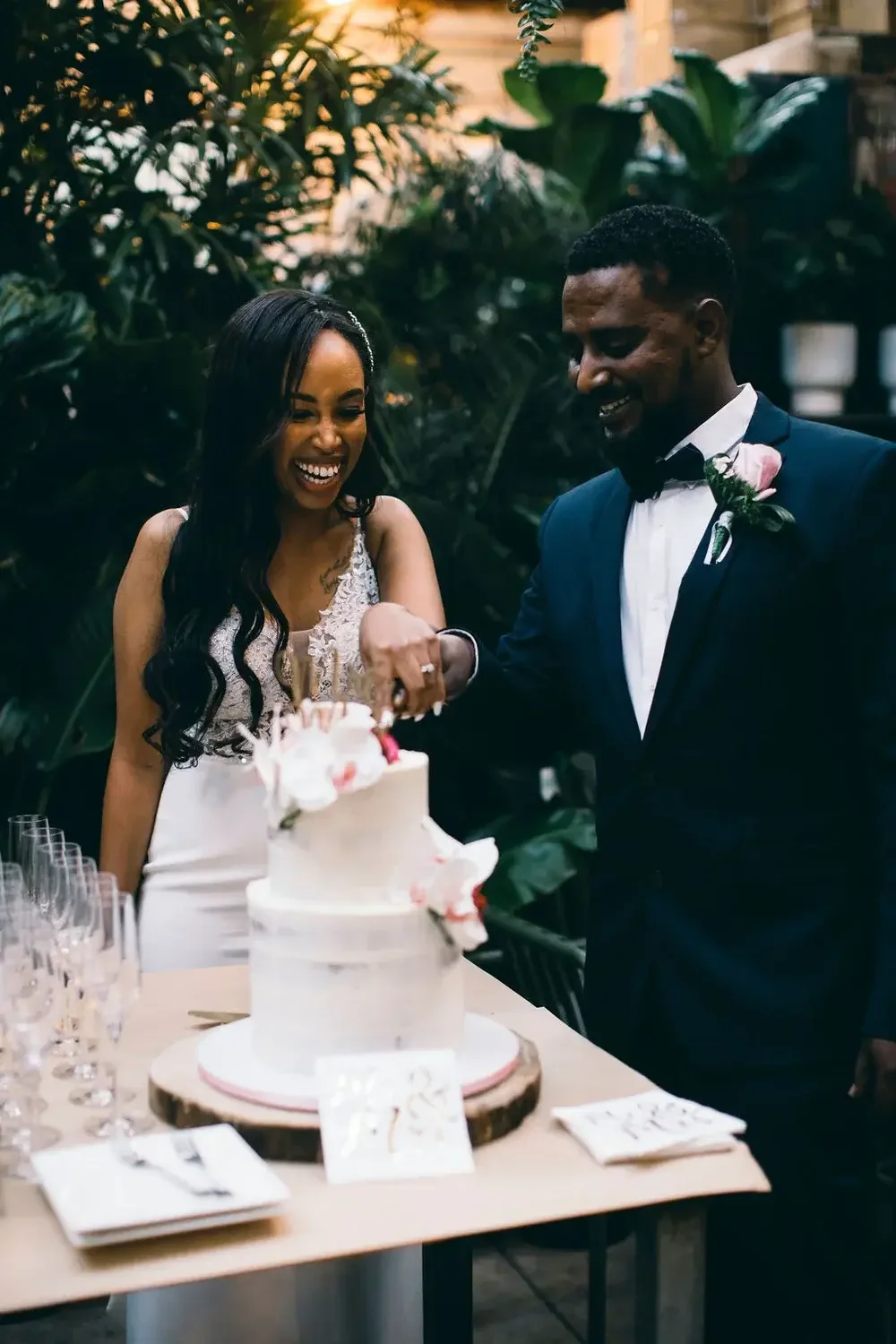 Couple having a micro wedding at Glasshaus pub Melbourne with I Do Drive Thru — small wedding packages from $400