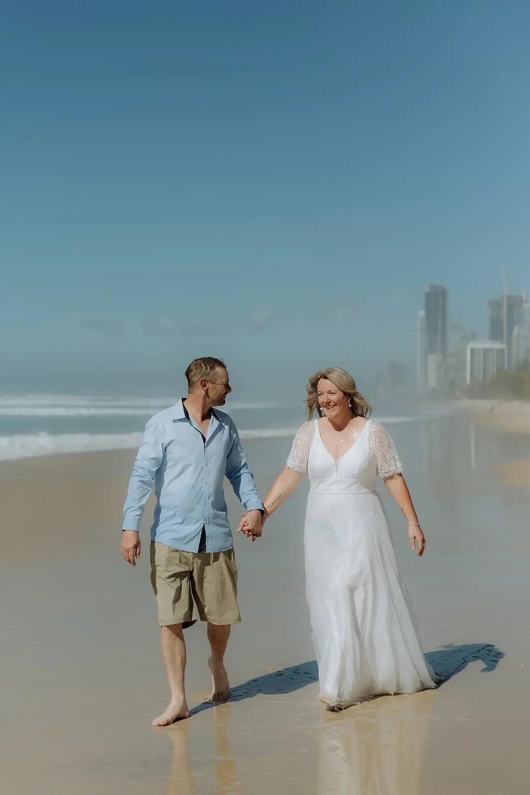 Couple who eloped on the Gold Coast then went surfing with I Do Drive Thru — elopement celebrant from $400