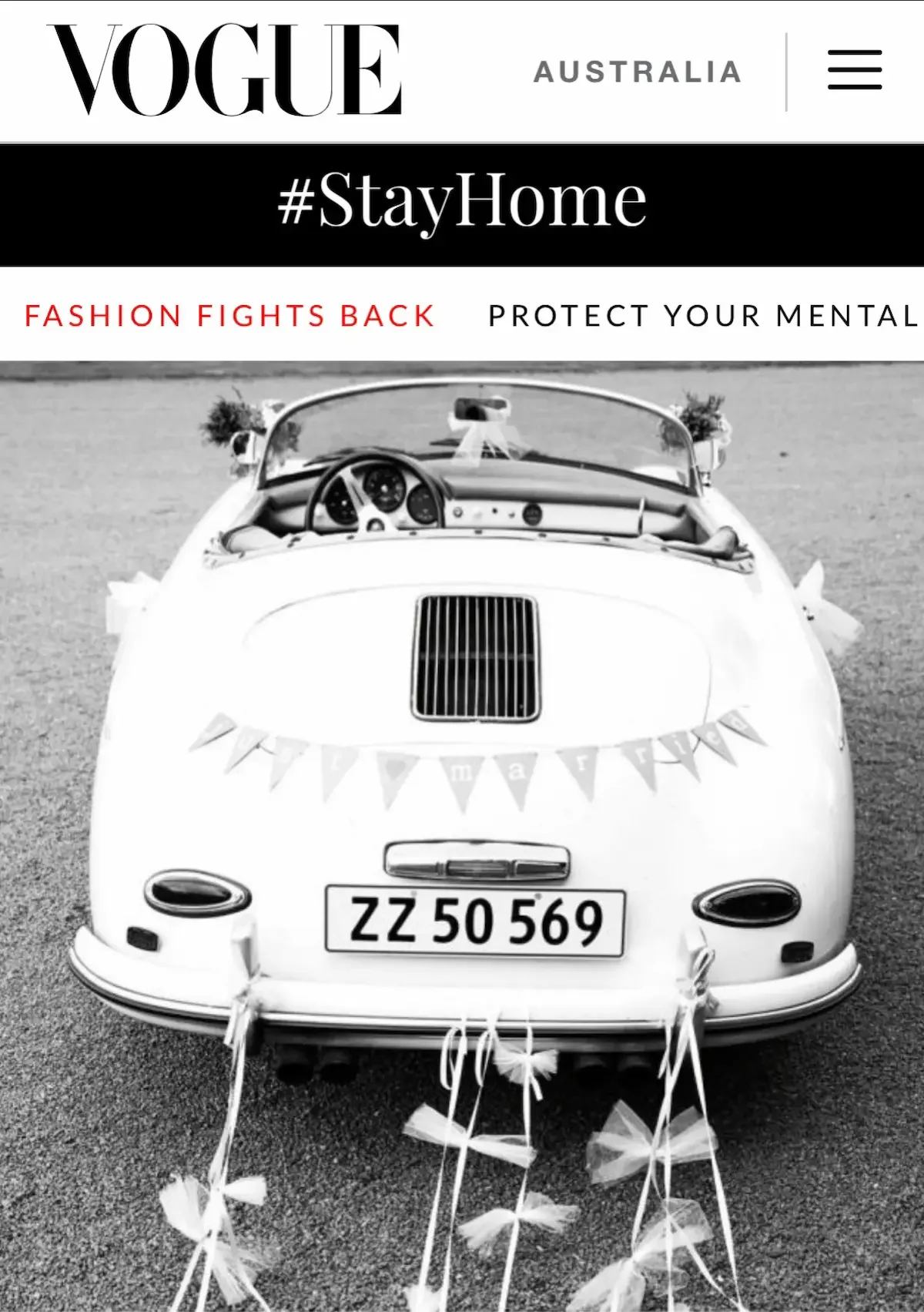 I Do Drive Thru featured in Vogue Australia 2020 — Australia's original elopement service
