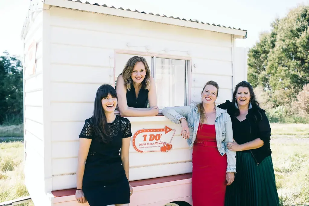 The founding celebrants of I Do Drive Thru Melbourne — a women-led team of Commonwealth registered marriage celebrants