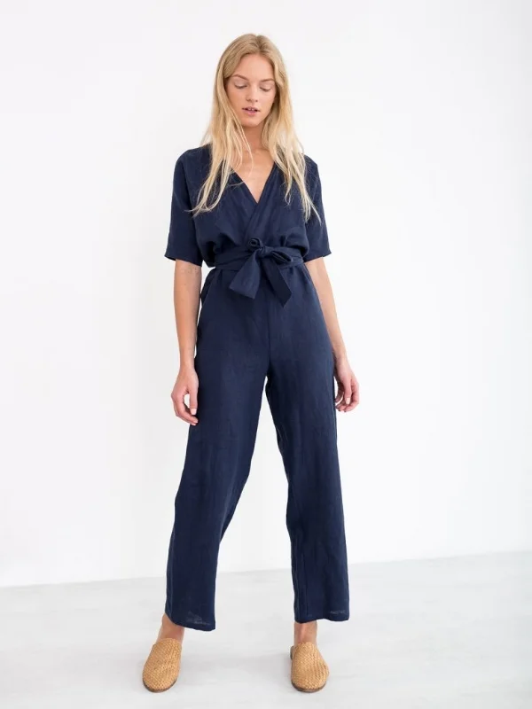 Aurora linen jumpsuit by Love and Confuse . I love wearing jumpsuits because they are still classy and modest, yet cute. This one has pockets (thank God) and is linen, which means it’s lightweight and we won’t sweat! Cotton or linen overalls are also great!