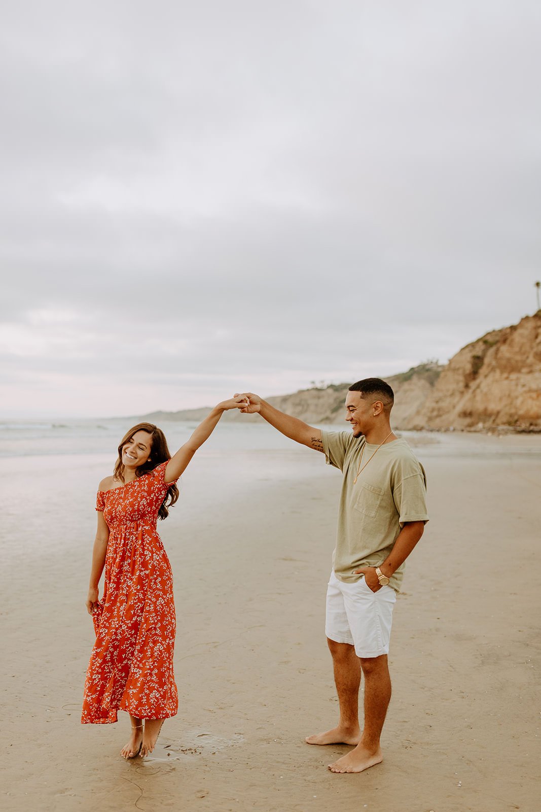 Britney + Markell La Jolla Beach Pier Couples Session  - San Diego Wedding Photographer-34.jpg