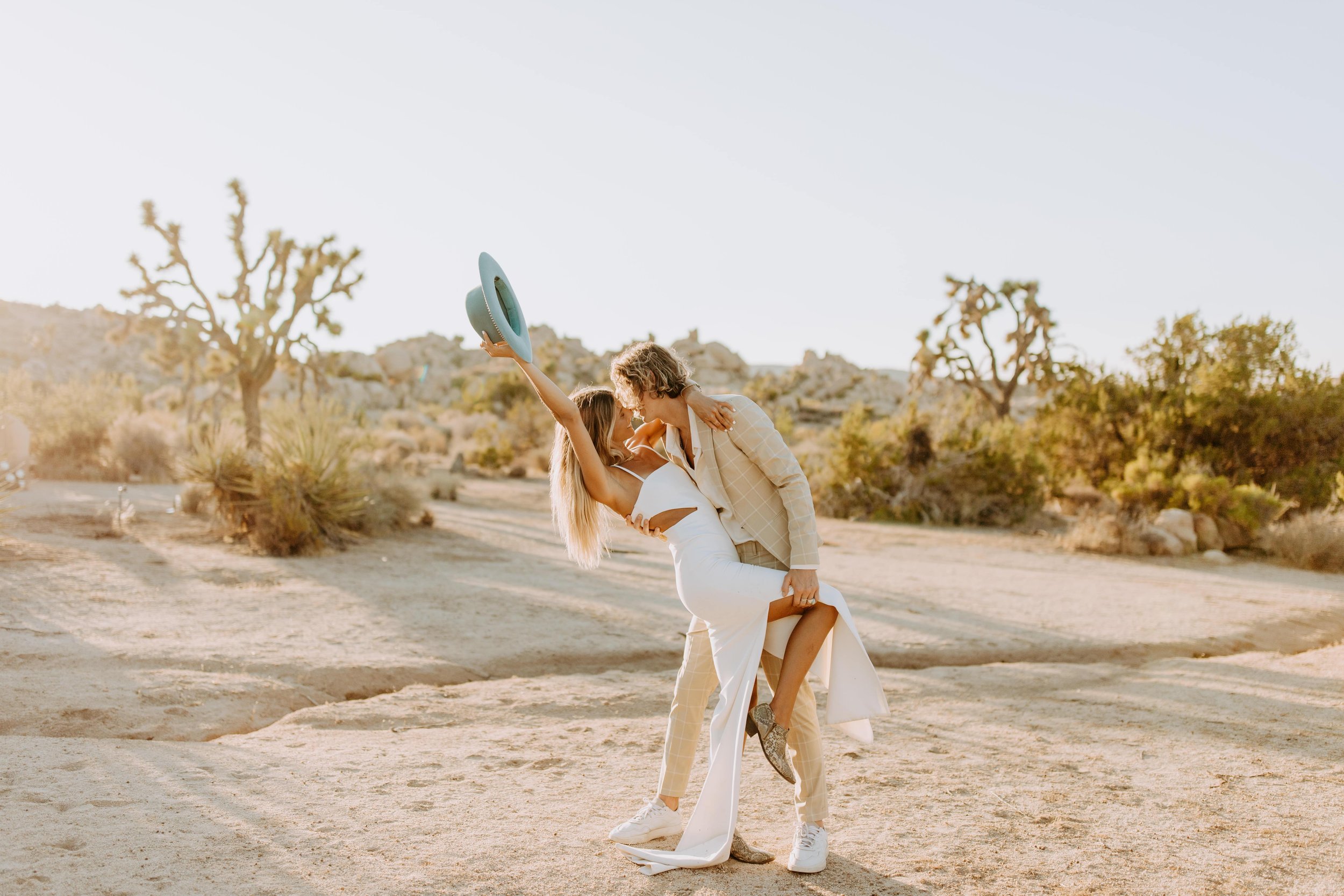 joshua tree yucca valley sunset elopement boho desert san diego wedding elopement couples engagement photographer