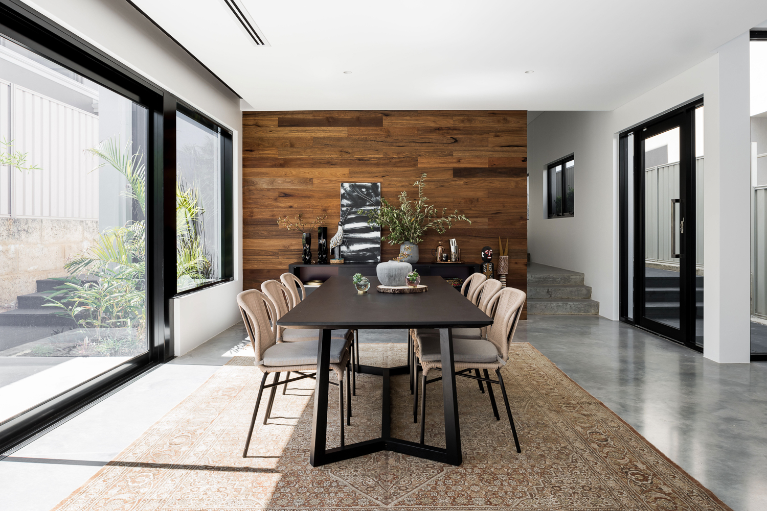 Como Residence by Studio Atelier - Contemporary dining room timber cladding.jpg