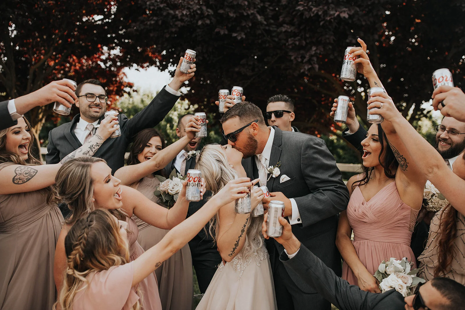 Lizzie + Justin's Catholic Church / Backyard Wedding