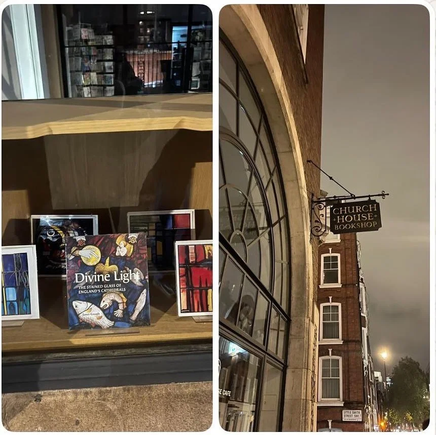 Unexpected sightings! 📚 look where Divine Light has been shining this week &mdash; thank you to those who sent these lovely photos.

Find your copy - and my other three books in cathedral shops or online via CPO/Yeomans: https://www.cpo.org.uk/janet