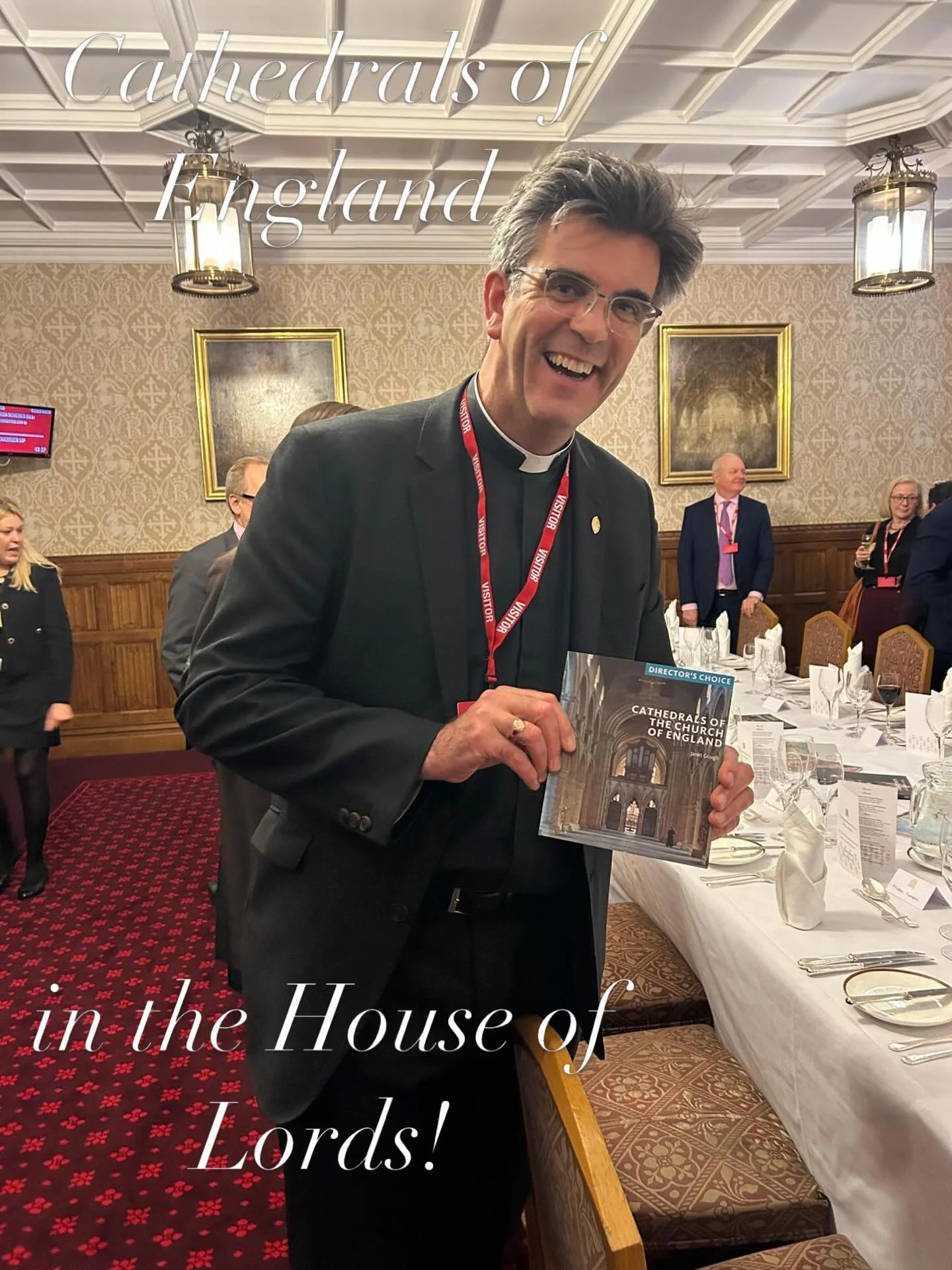 Cathedrals of England in the House of Lords! 📚

Rather fun to be sent this photo of The Dean of Salisbury holding up my 📕 Cathedrals of the Church of England at an @alva_uk dinner in the House of Lords last night.

Thanks to @papadopulosnick, @bern