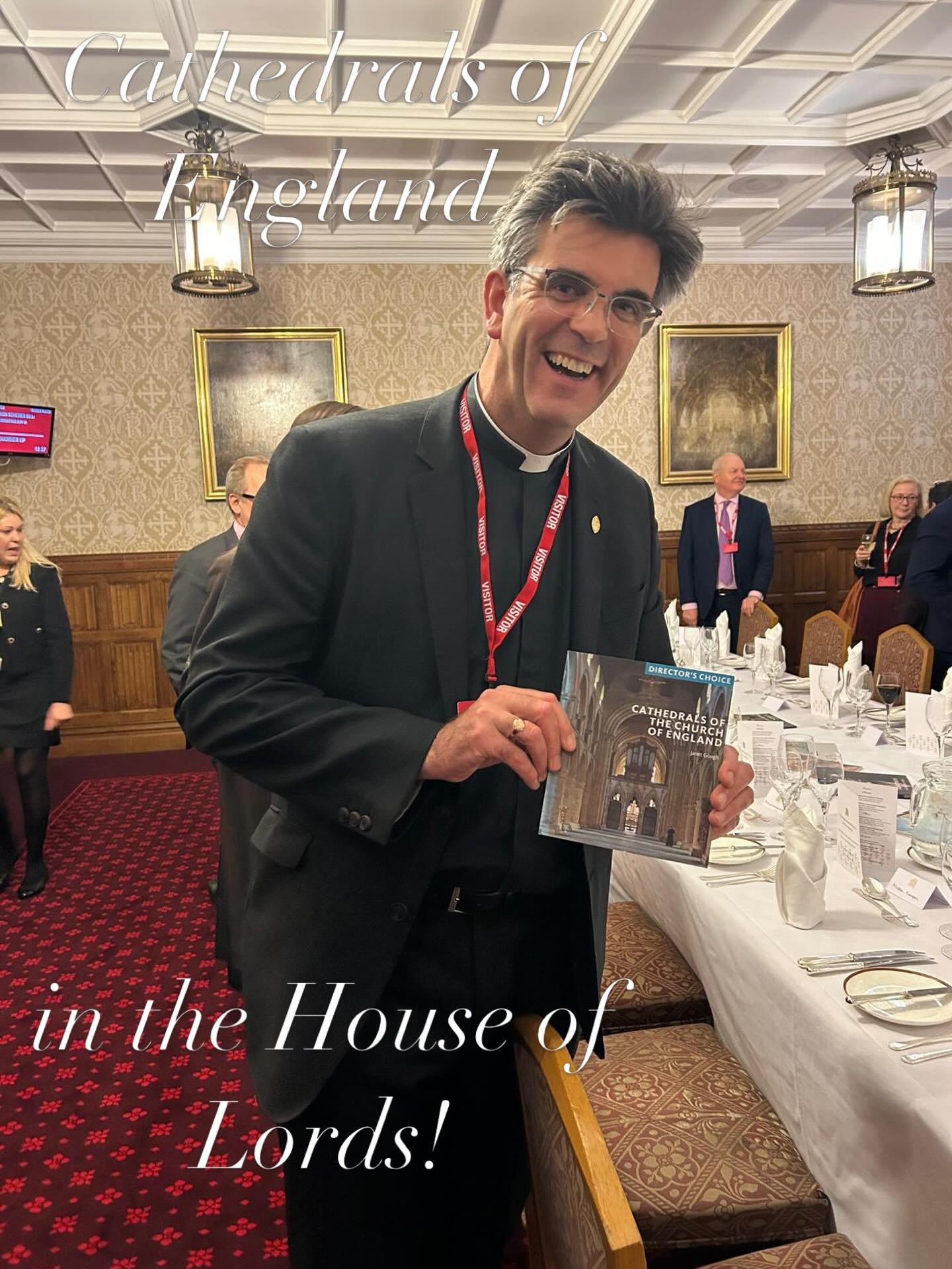 Cathedrals of England in the House of Lords! 📚

Rather fun to be sent this photo of The Dean of Salisbury holding up my 📕 Cathedrals of the Church of England at an @alva_uk dinner in the House of Lords last night.

Thanks to @papadopulosnick, @bern