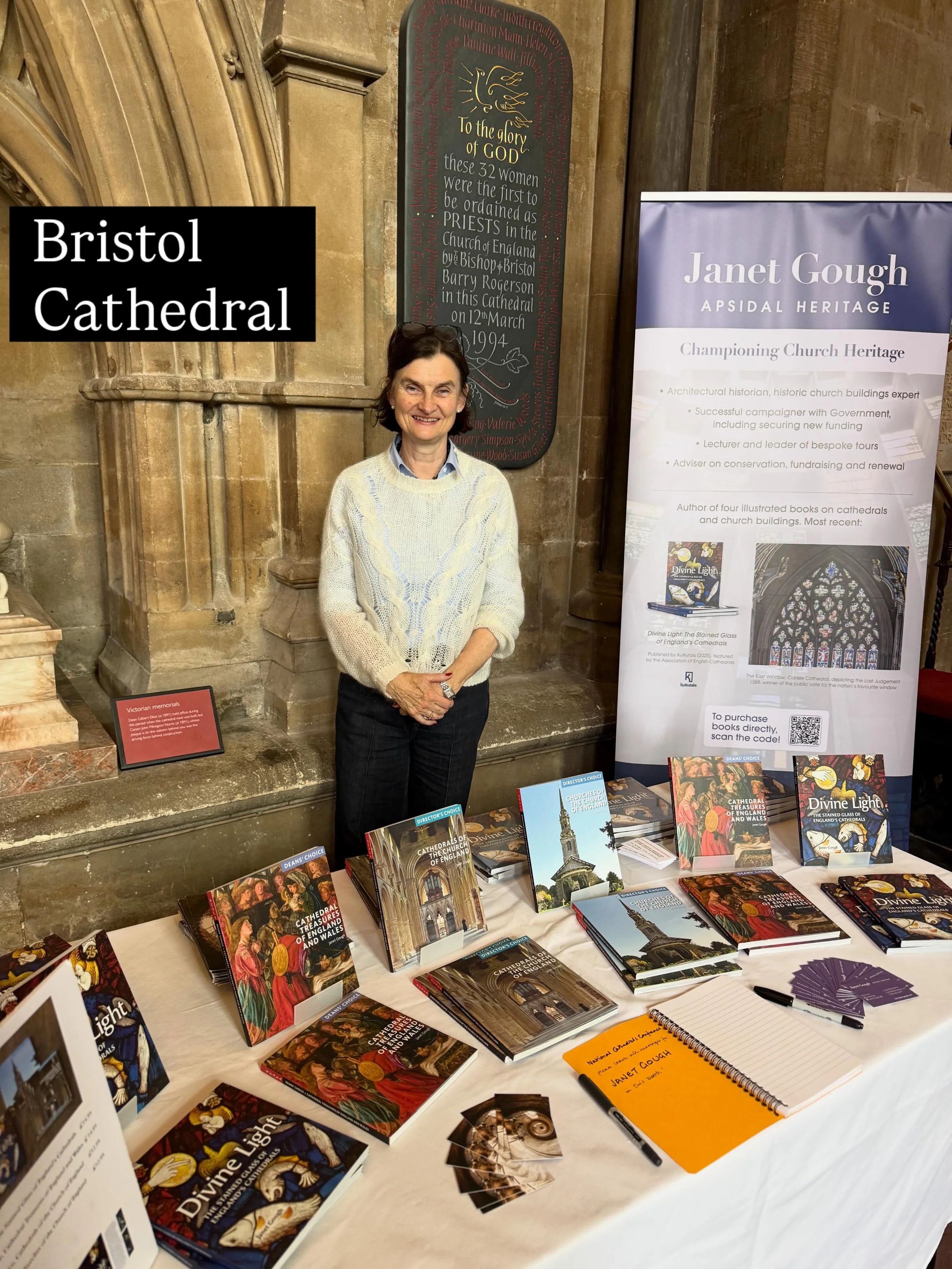 Four years since the National Cathedrals Conference in @newcastlecathedral, delighted to be at the 2026 conference at @bristolcathedral - nearly set up and ready to champion the profile, enjoyment, sustainability and many wider benefits of England&rs