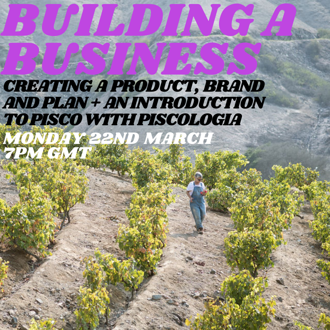 Building a Business / Creating a product, brand and plan + an intro to pisco with Piscologia