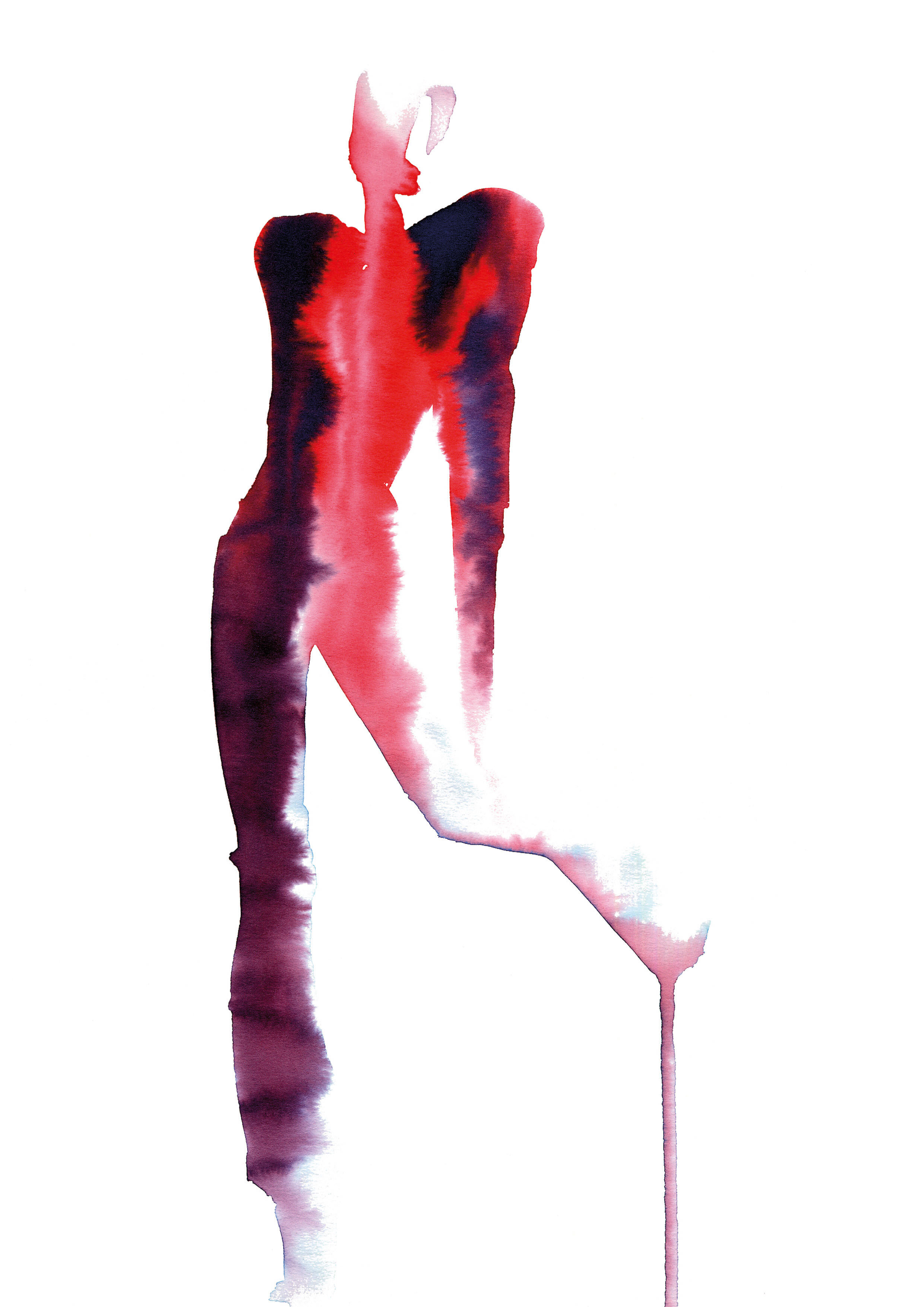 Fashion Silhouette/Watercolor