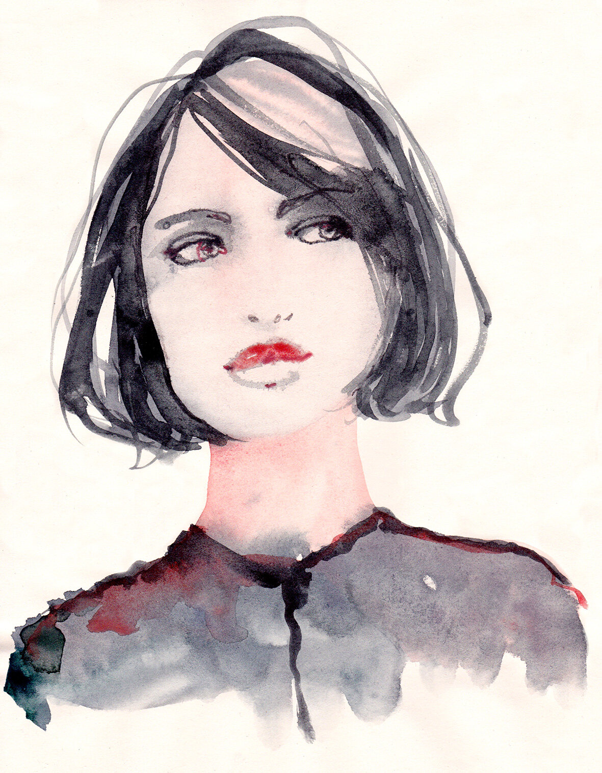 Fashion Portrait/Watercolor