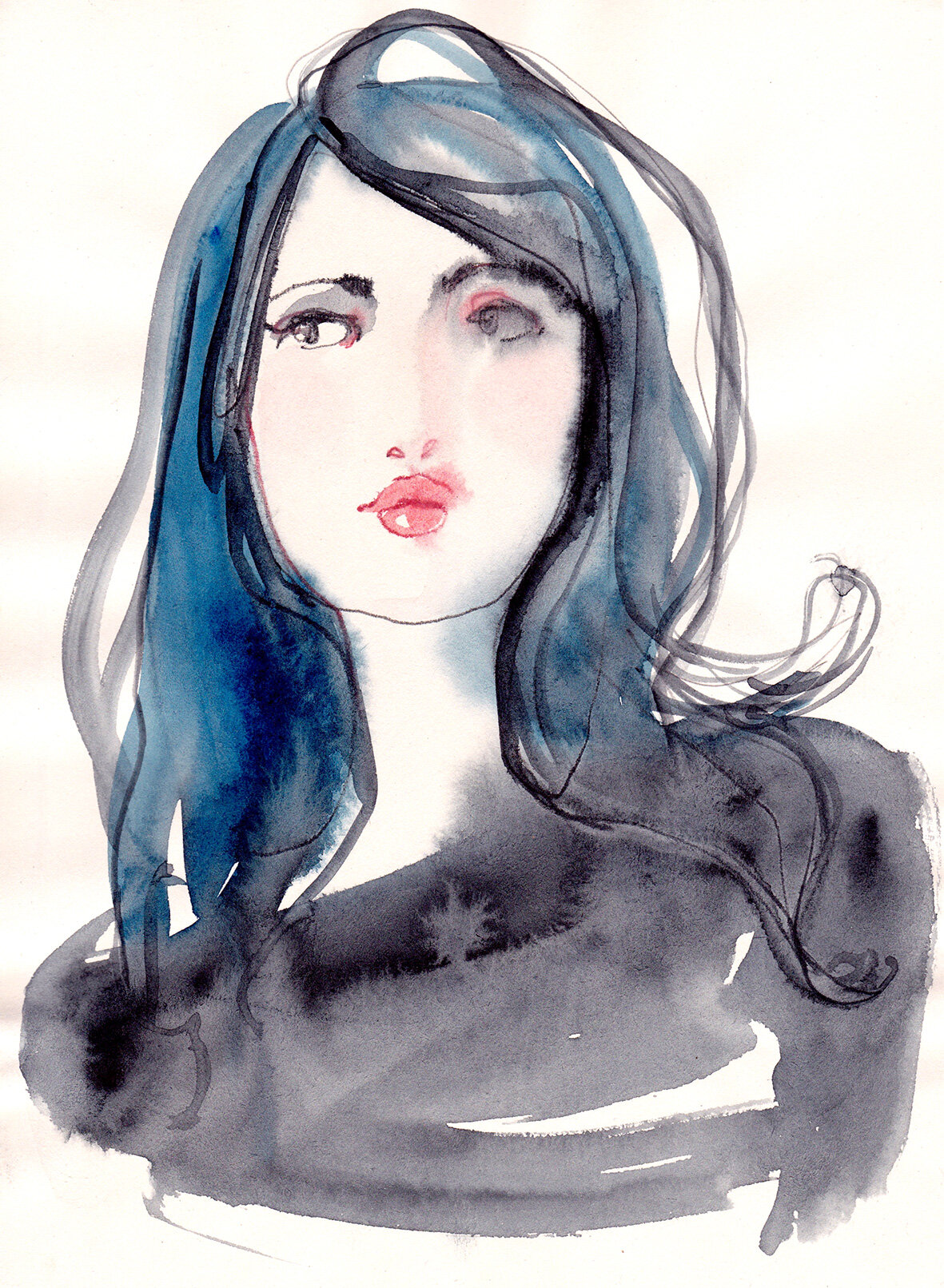 Fashion Portrait/Watercolor