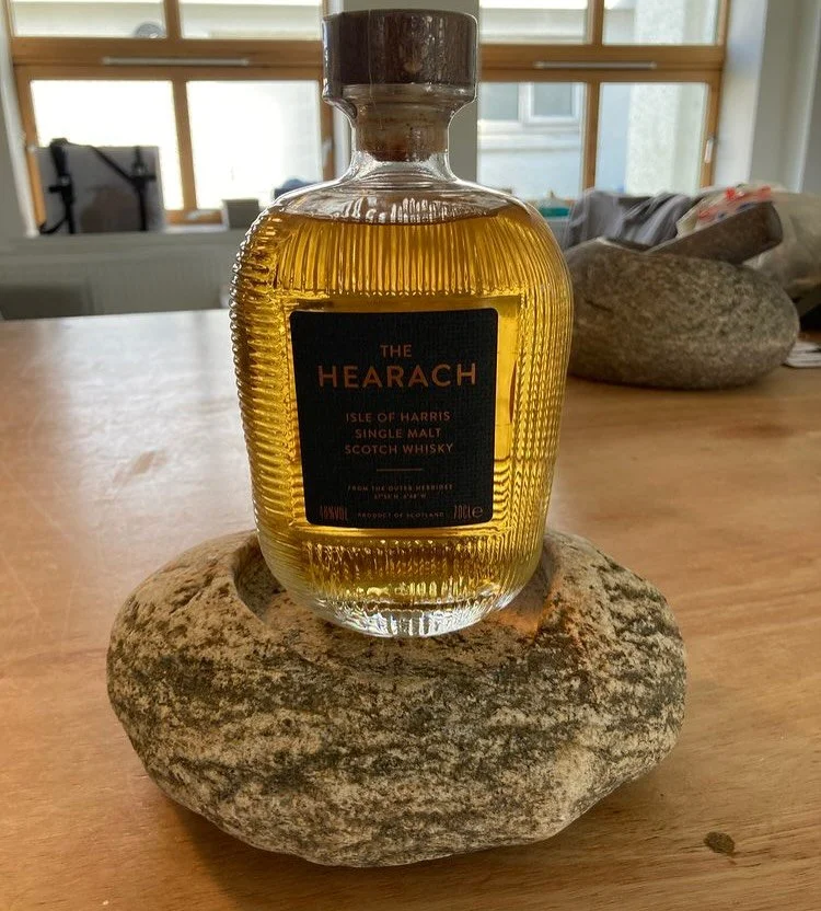 Bottle stands made as a commission to the Isle of Harris distillery to display their Hearadh whisky. 
We made a number of extras this time as we had customers asking for them when we made their launch day holders, which can be seen at our Seilebost s