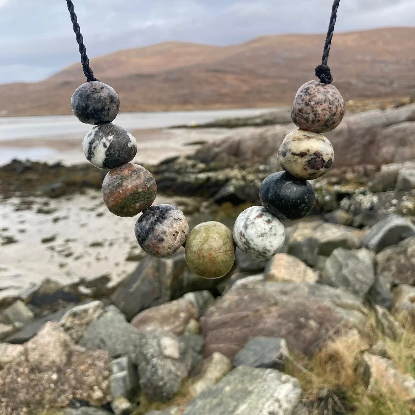 Featured product: Hebridean Greenstone &amp; Hebridean Geology necklaces

Unique handcarved stone beads made into one-off necklaces celebrating the varied geology of the Outer Hebrides.

See more at: https://www.gneiss-things.com/stonebeads

#IsleofH