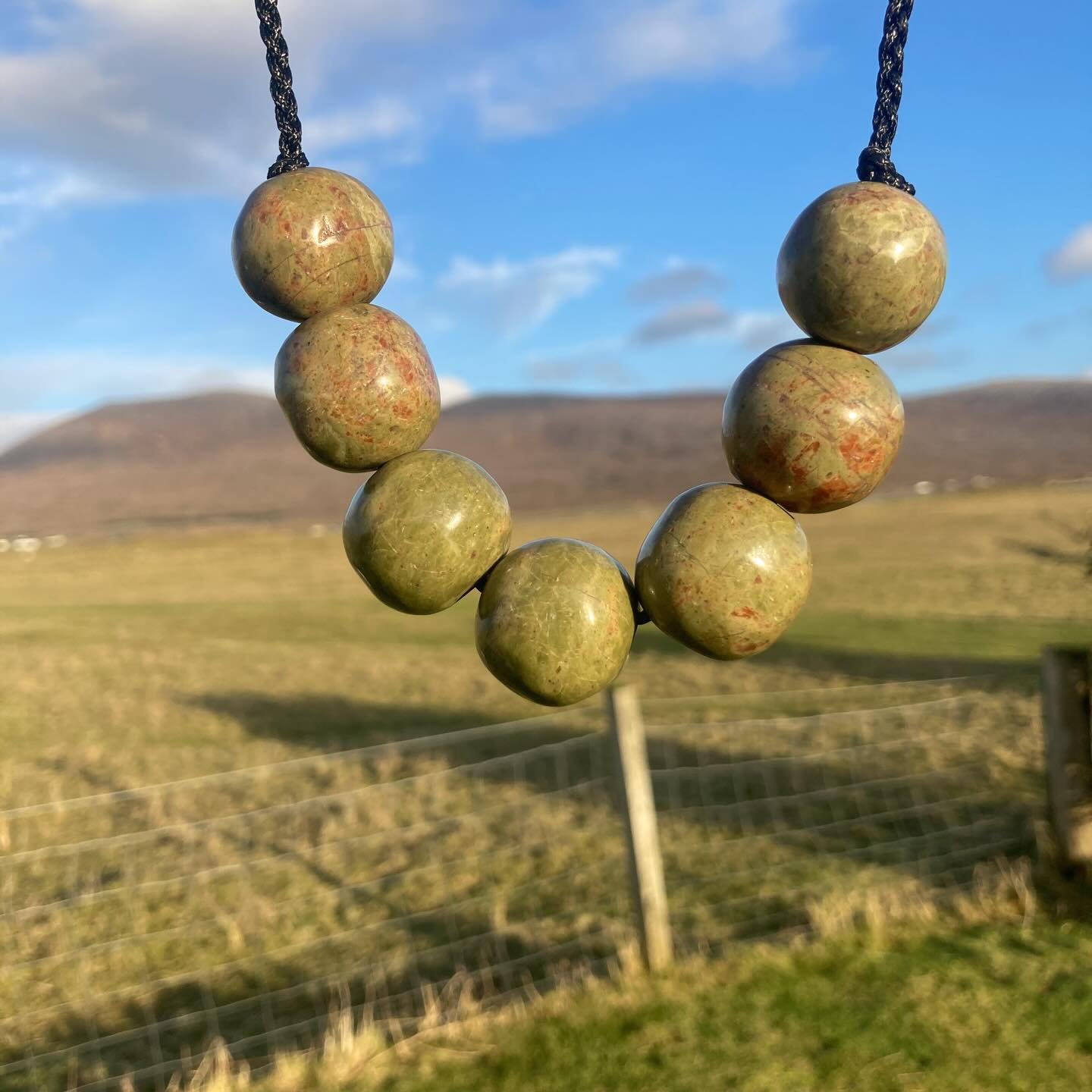 Featured product: Hebridean Greenstone necklaces

Unique handcarved stone beads made into one-off necklaces celebrating the  geology of the Outer Hebrides.

Use code XMAS25 at checkout for 15% off
See more at: https://www.gneiss-things.com/stonebeads