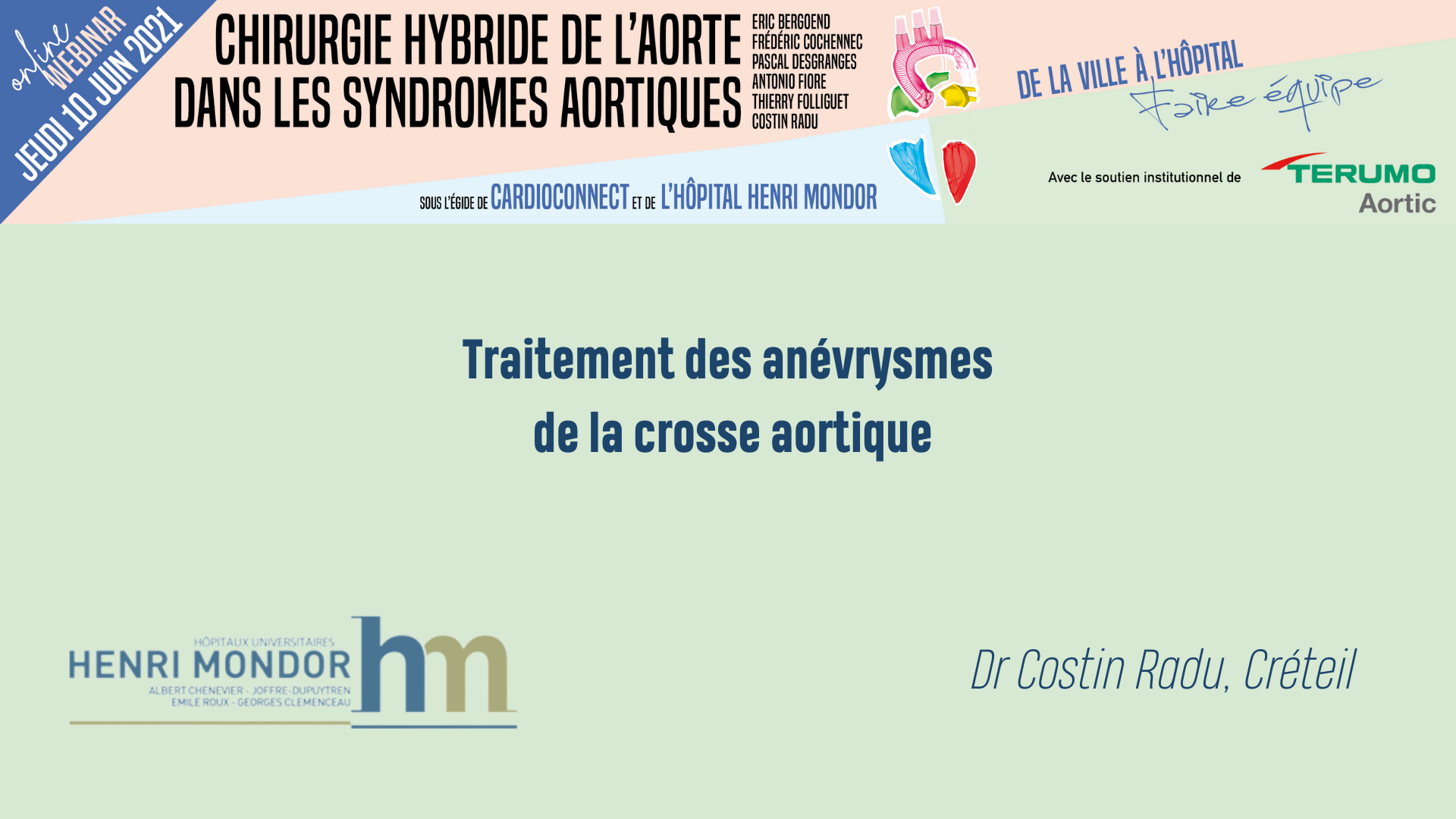 Dr Costin Radu - Traitement des anévrysmes de la crosse aortique