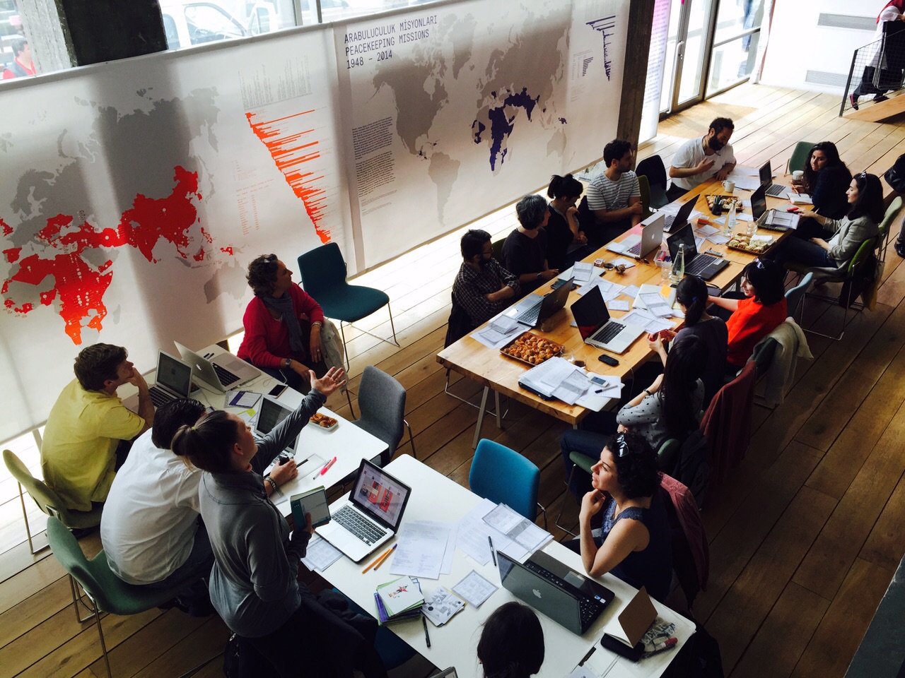 Writers meet-up at Studio X, Istanbul, 2015