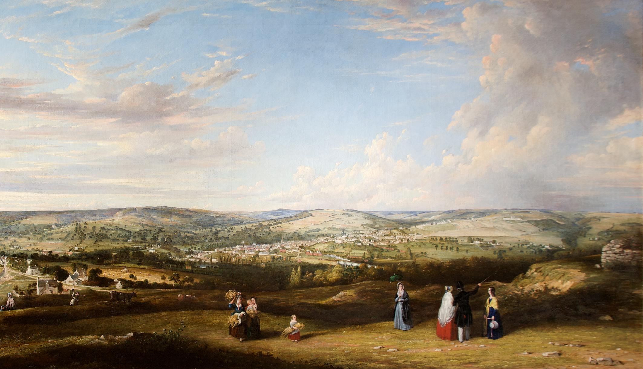 Stroud from near Rodborough Fort, Gloucestershire, Alfred Newland Smith