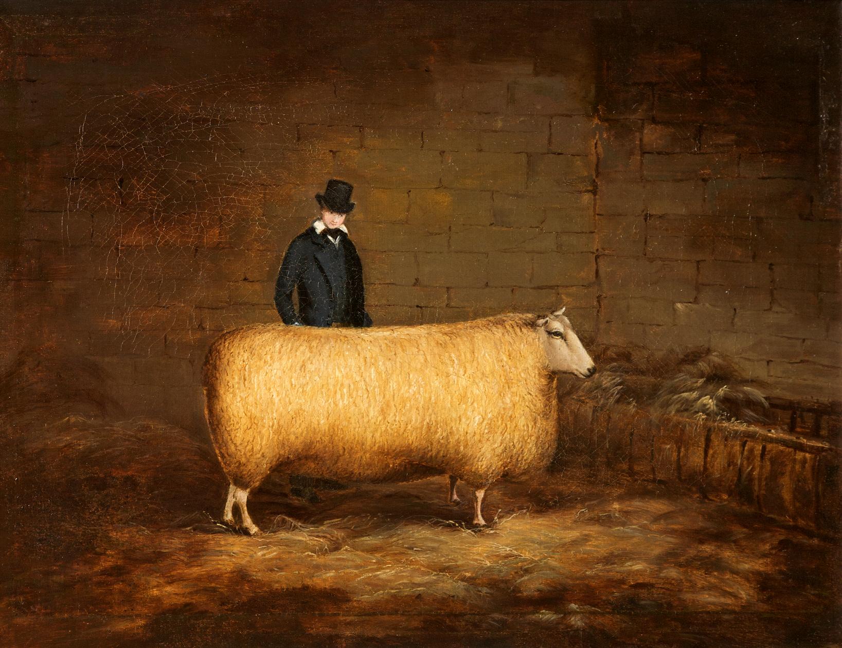 A Sheep and its owner, artist unknown