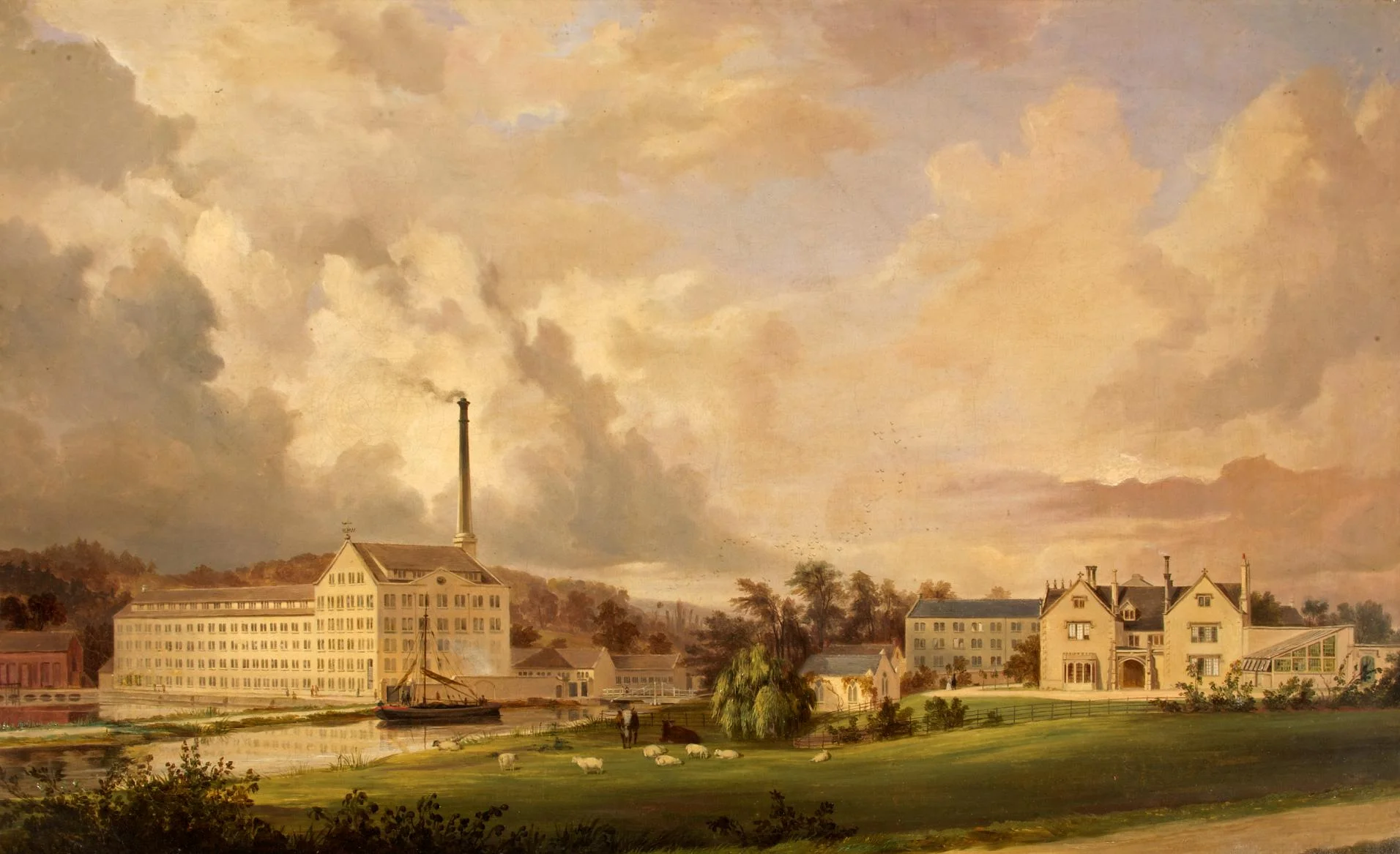 Ebley Cloth Mills, Stroud, Gloucestershire c.1850 Alfred Newland Smith (attributed to)
