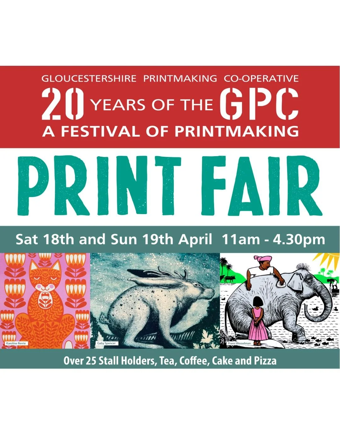 Here at the Museum in the Park: 

Saturday 18th - Sunday 19th April 2026
11am - 4.30pm

GPC (Gloucestershire Print Cooperative) are organising a special Spring Print Fair on 18th and 19th April, to accompany the wonderful &lsquo;Print in the Park&rsq