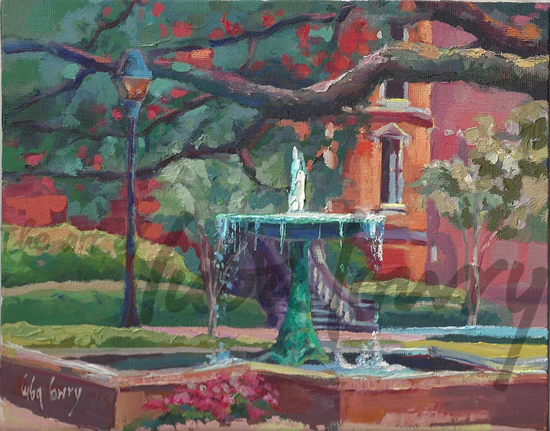 Columbia Square by Luba Lowry, 8”x10”, Oil on Panel En Plein Air