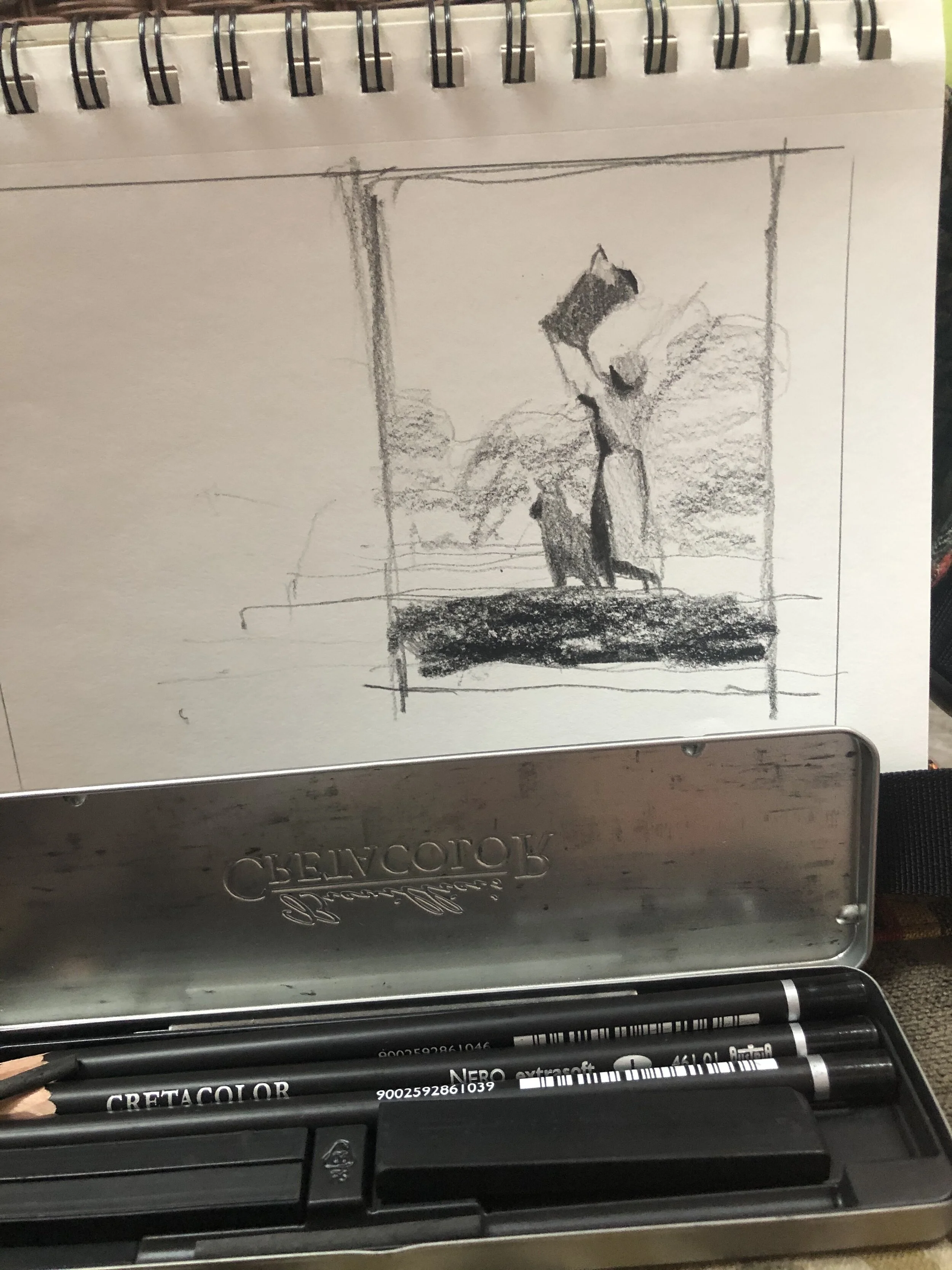 Luba’s sketch of The Waving Girl