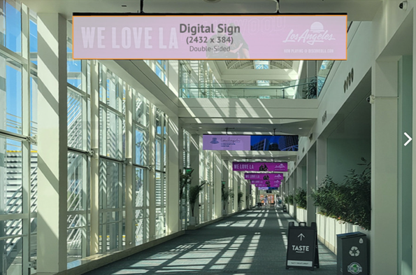 Size: 15.58' W x 2.46' H (available on two sides) 