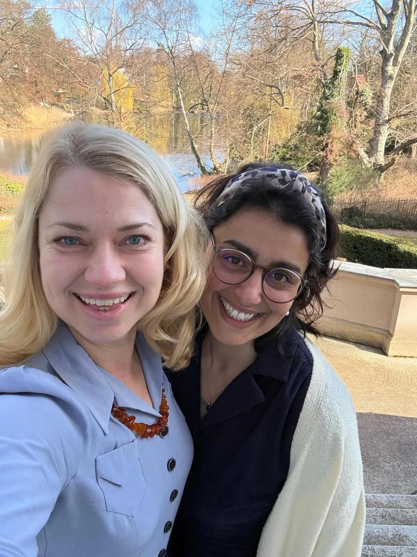 Professors Karin Jensen and Racha Kirakosian @medieval_german_freiburg in Berlin working on the project &rdquo;The historical roots of the placebo control&rdquo;🏰