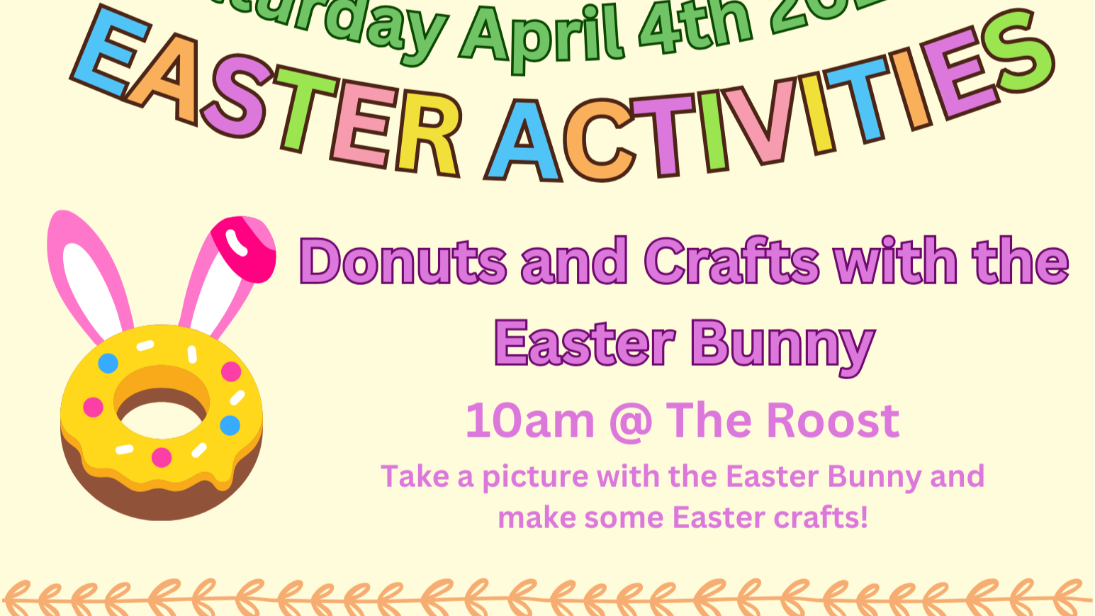 Donuts and Crafts with the Easter Bunny!