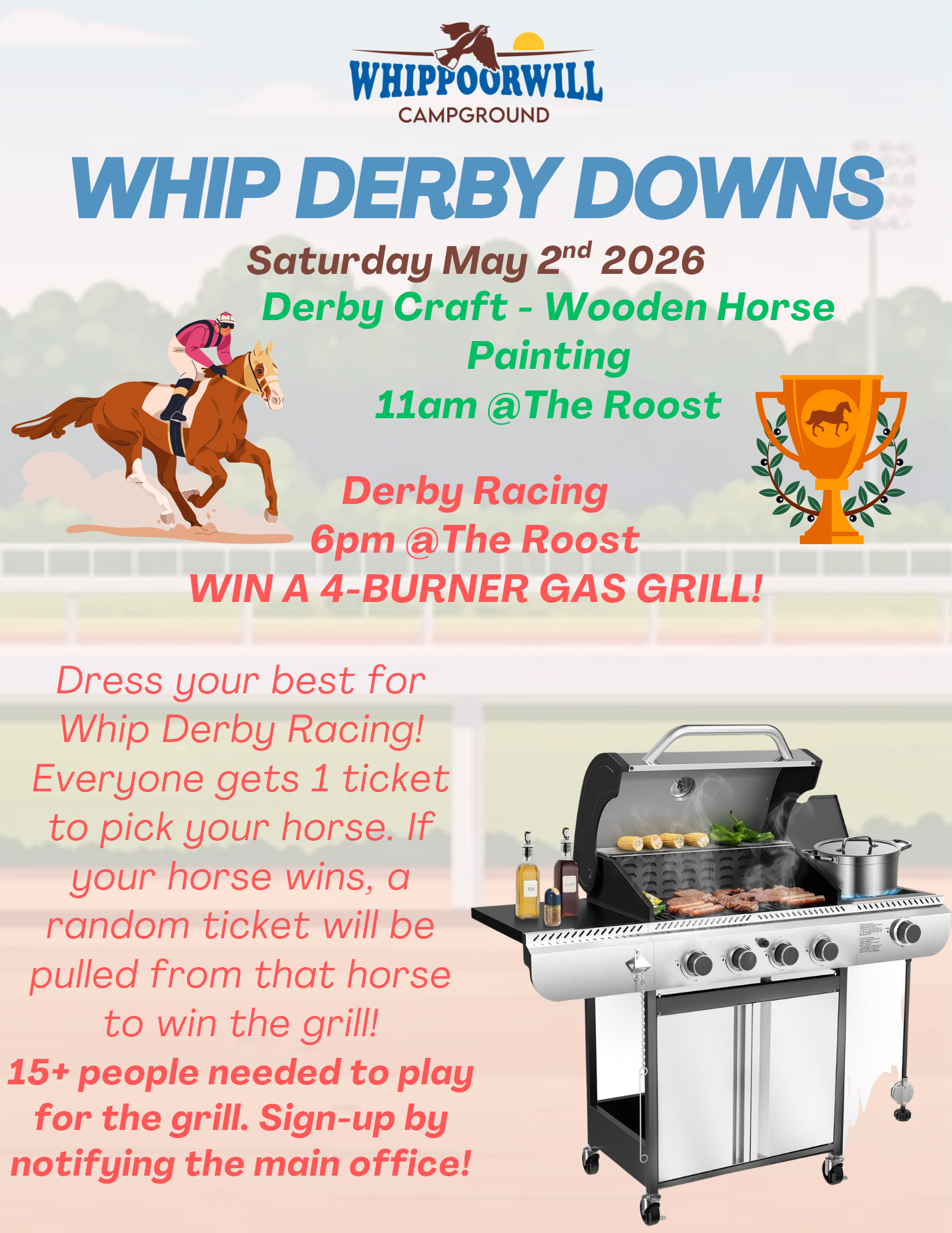Derby Racing WIN A GRILL!