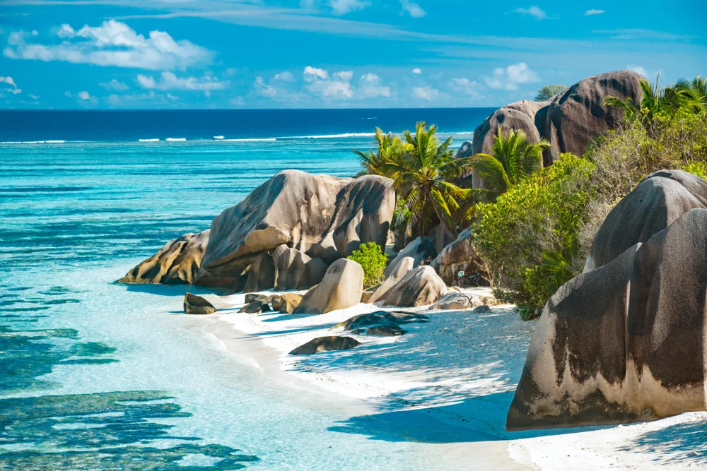Seychelles islands secluded beach