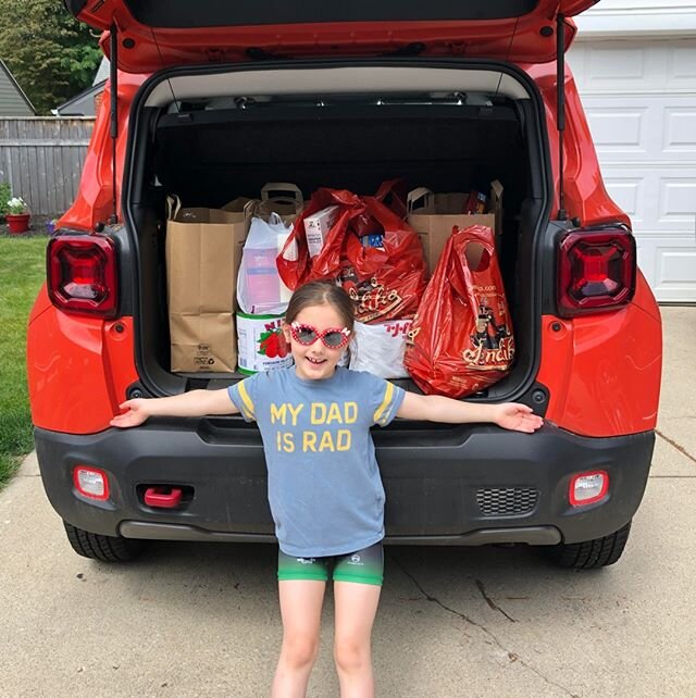 Our youngest outreach worker was Alexandra Bardunias daughter of Robert and Kathleen. Alex wrote a note to everyone on her block and returned later with a wagon to collect a half a car full of food. &lsquo;Thank you Alex!&rsquo;