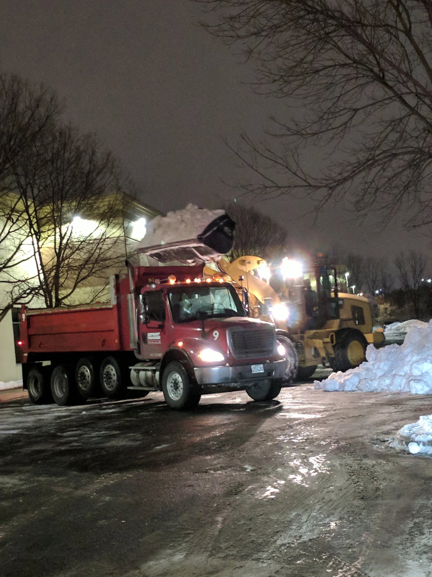Snow crew on site