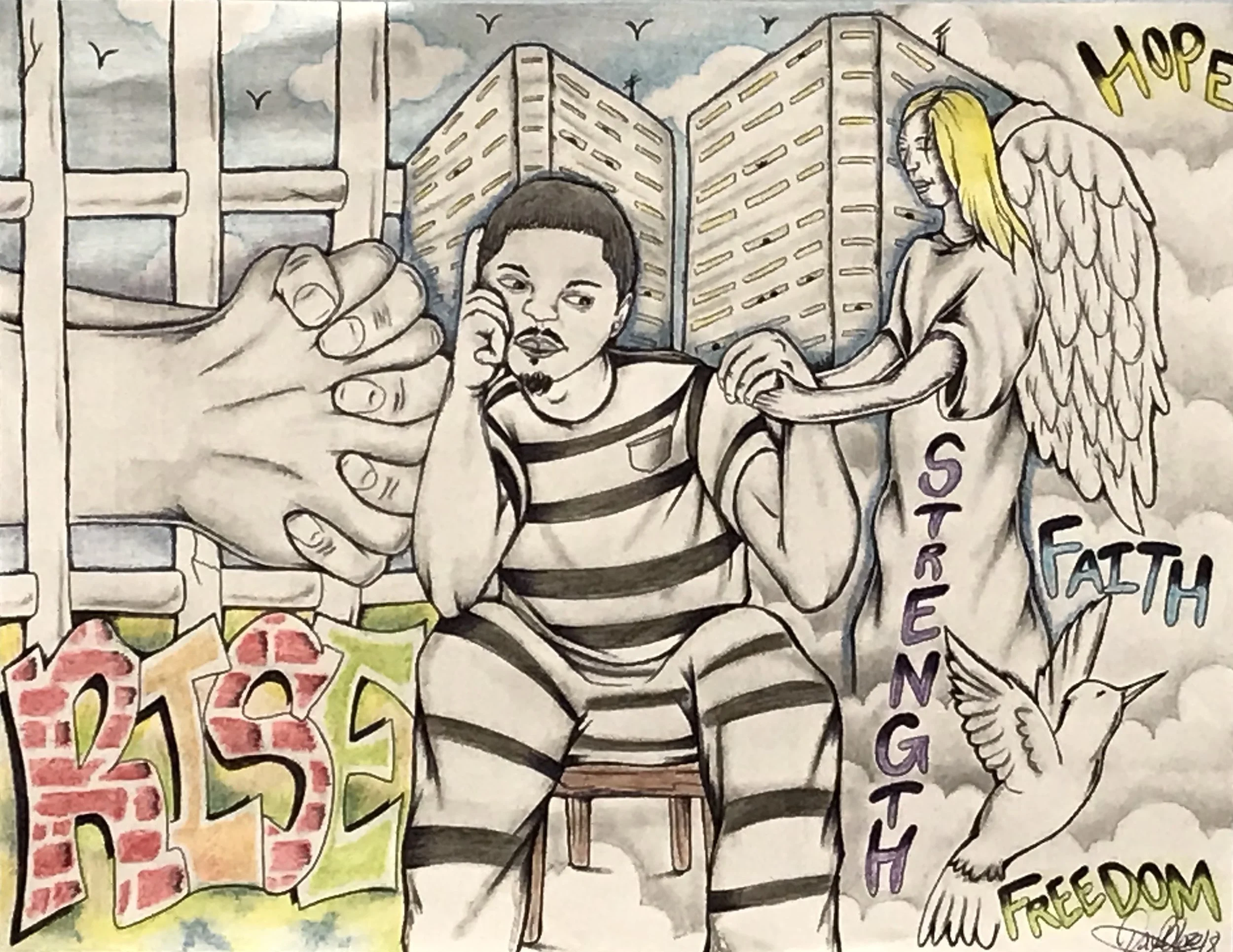 Illustration submitted by ‘Dayz Blaze,’ an inmate at the Hamilton County Justice Center