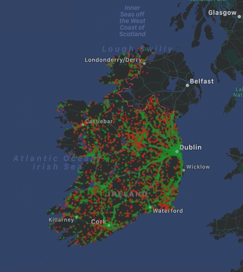 Open signal coverage map