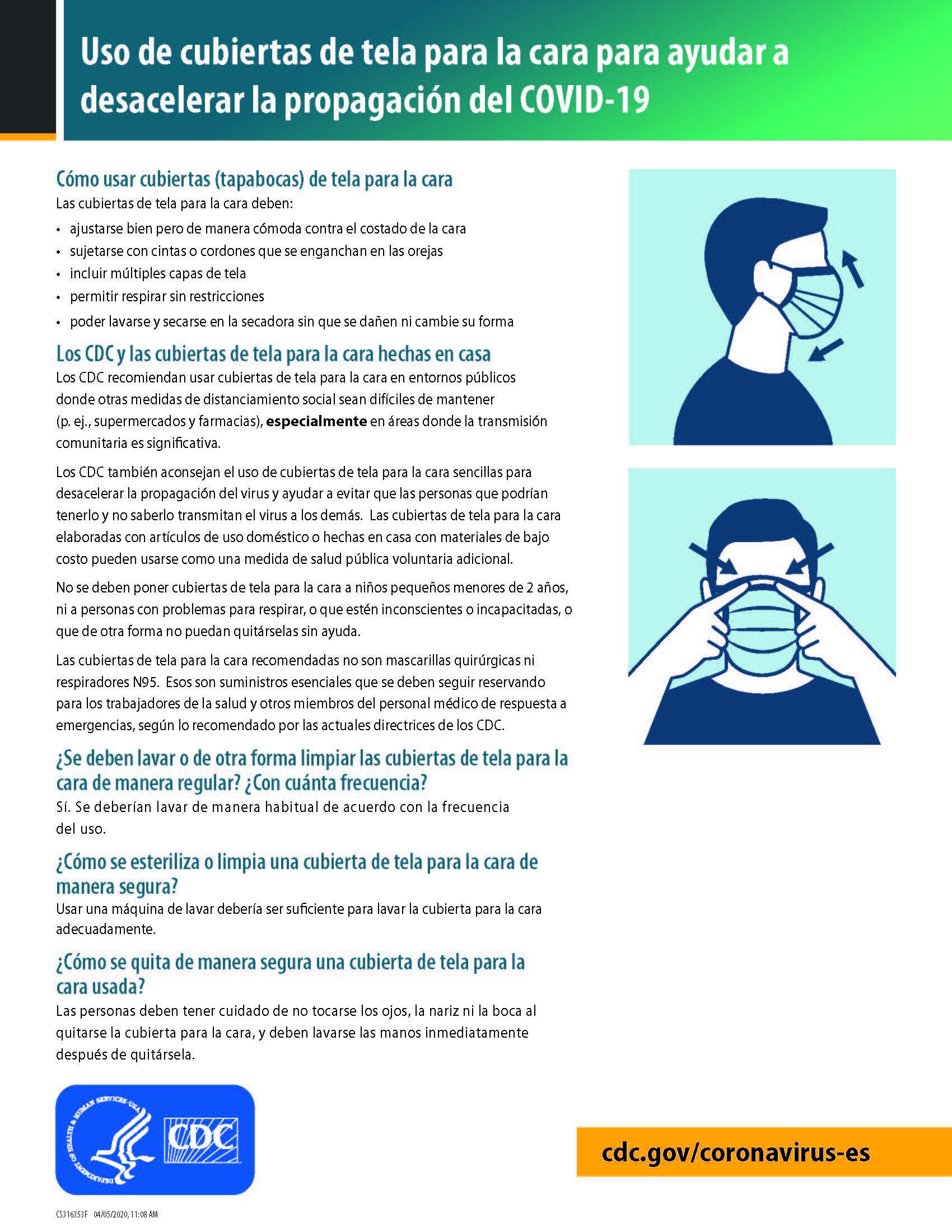 Instrucciones para el uso de cubiertas de tela para la cara - How to make cloth-face-covering-instructions-spanish_Page_1.jpg