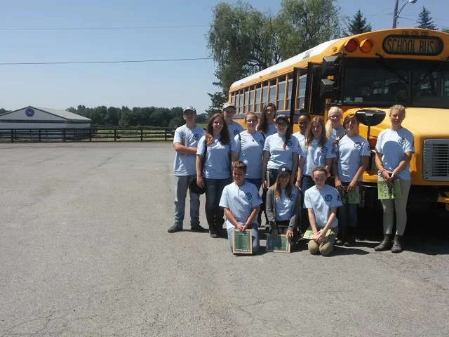 Youth visited a Standardbred nursery and veterinary clinic during the Harness Horse Youth Foundation's week-long Leadership Program in July 2014. Photo courtesy Harness Horse Youth Foundation.