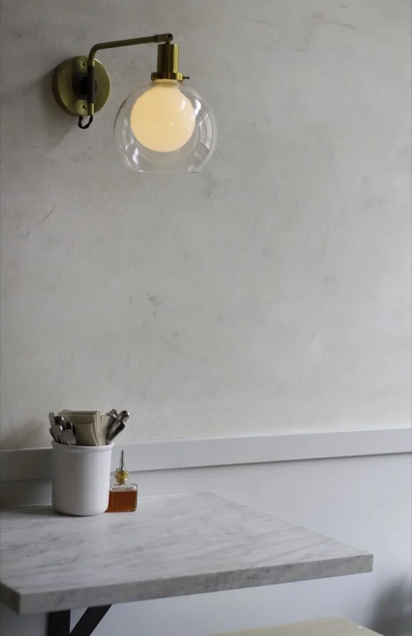Wall plaster detail.
